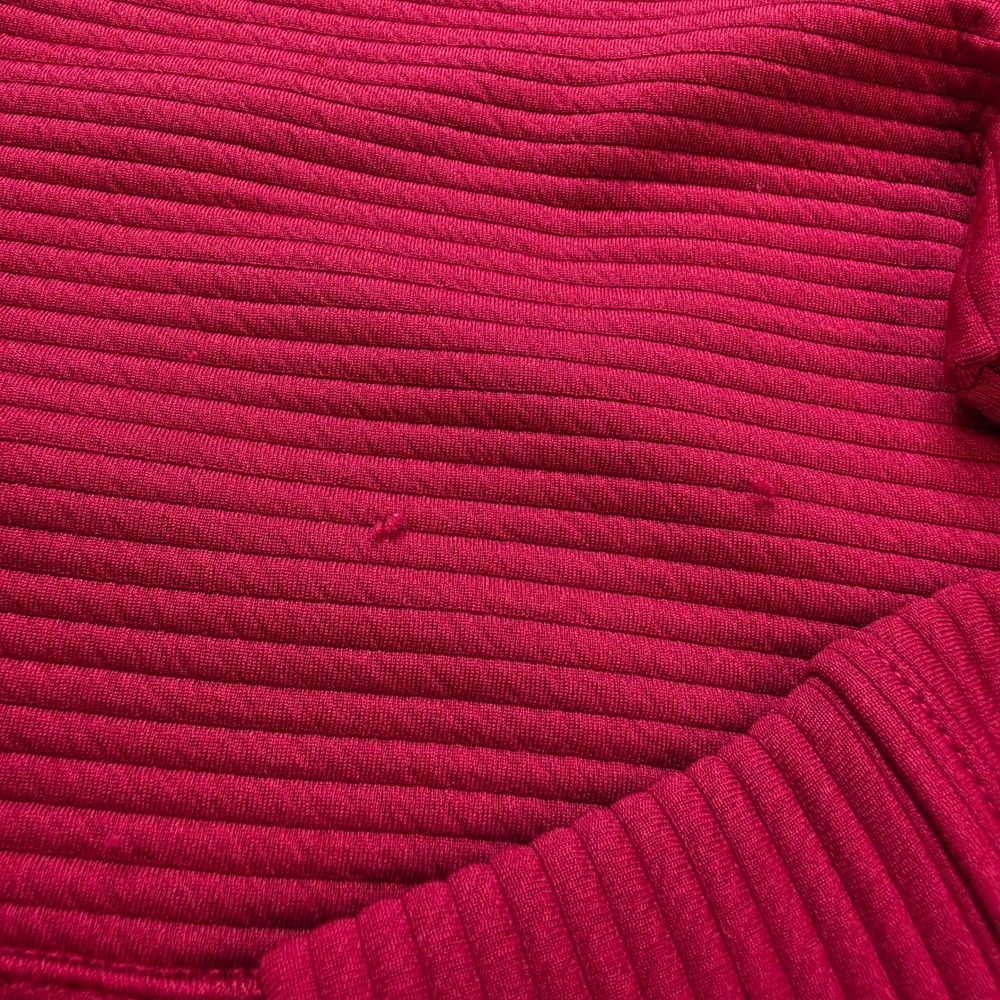 Skechers Hoodless Hoodie Women Large Red Ribbed Full Zip Mock Neck Jacket - Picture 3 of 9